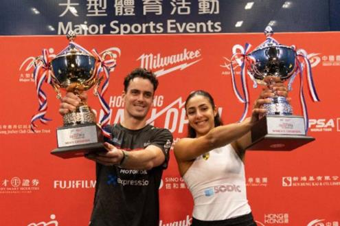 هانيا الحمامي تتوج ببطولة هونج كونج المفتوحة للإسكواش وفرج يخسر اللقب